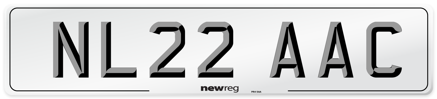 NL22 AAC Number Plate from New Reg